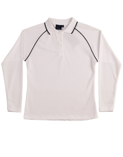 Picture of Winning Spirit, Ladies Cooldry Raglan L/S Polo